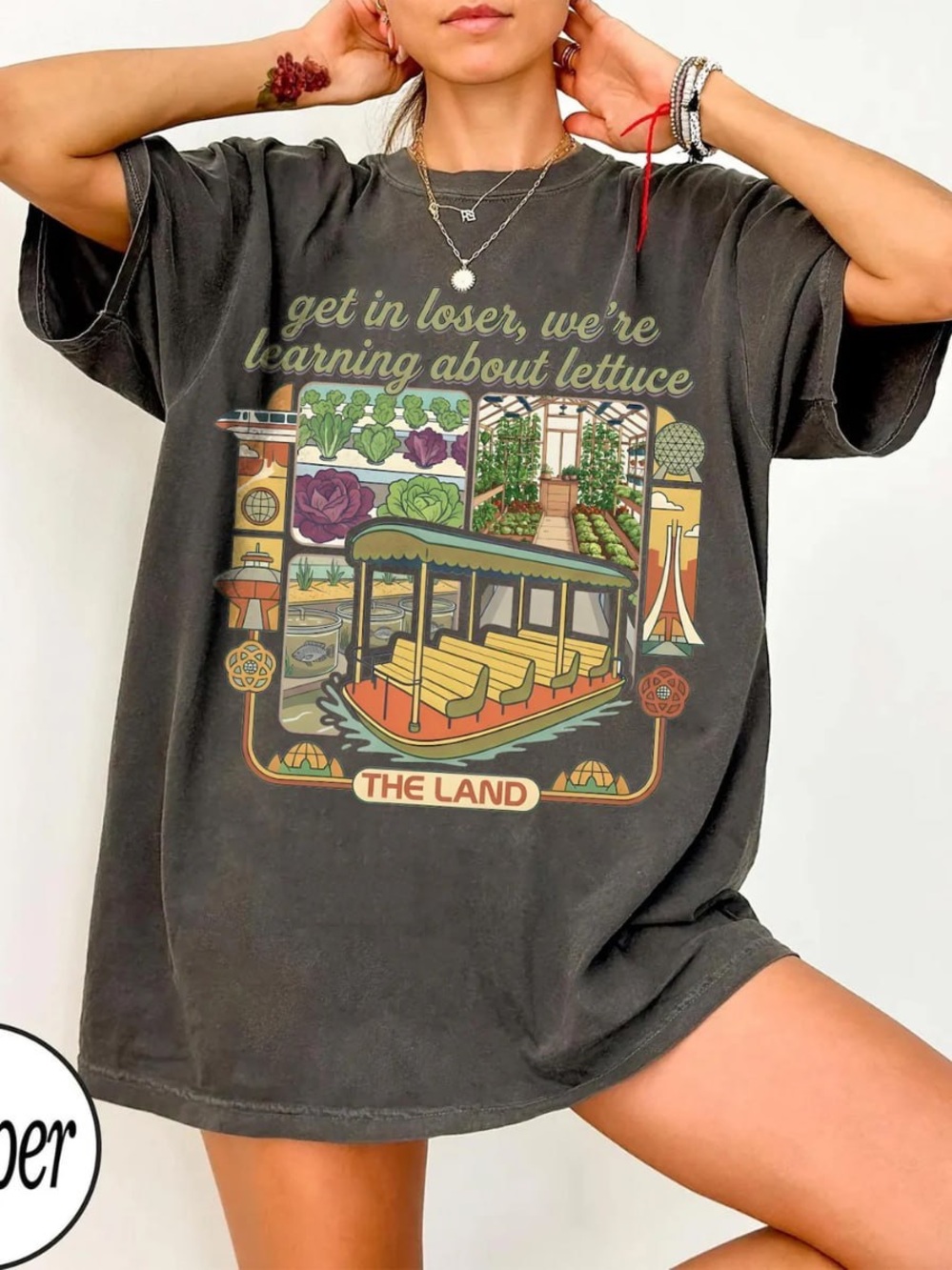 Comfort Colors Pepper Graphic Tee with Garden Print